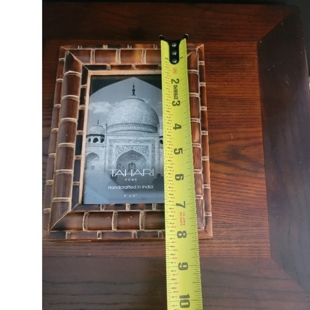 Tahari Home Bamboo Style Photo Frame‎ Boho 4x6 Handcrafted India